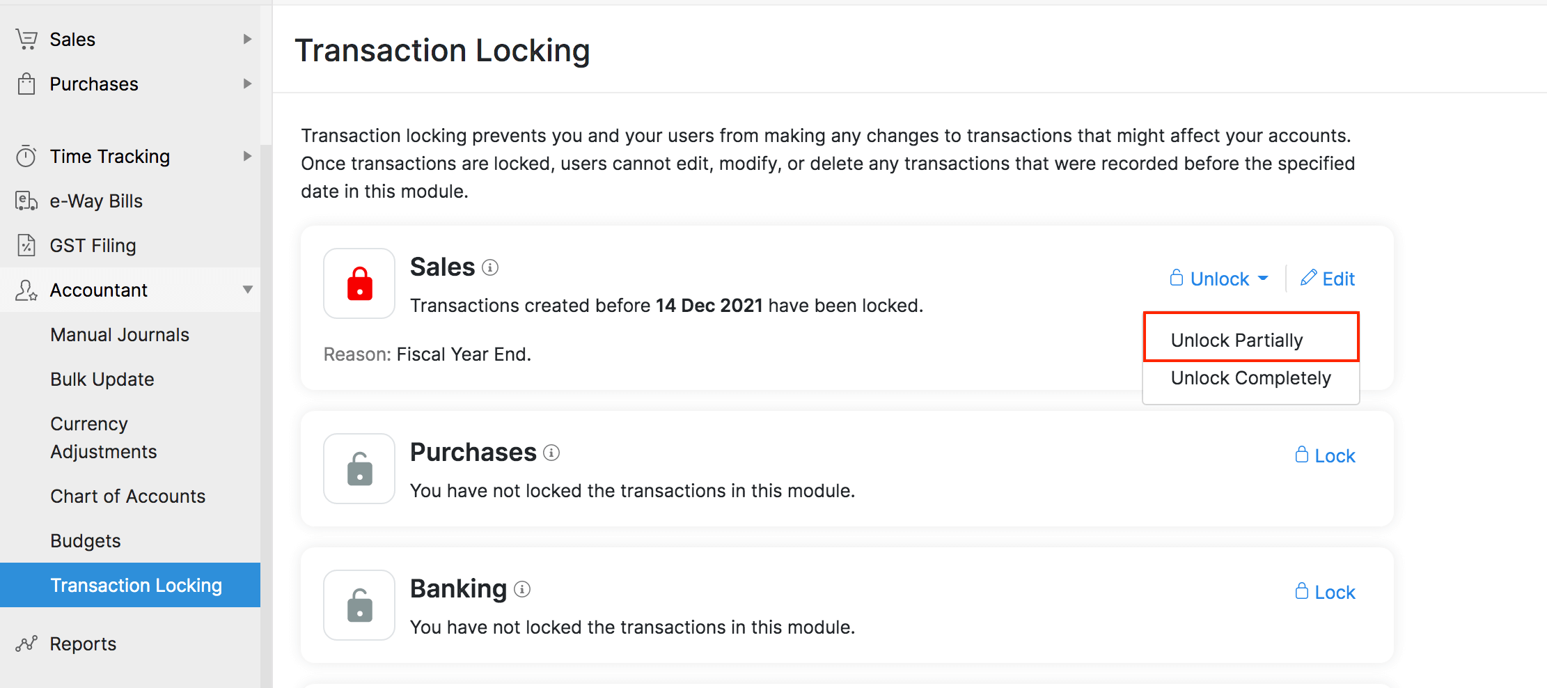 Transaction Locking