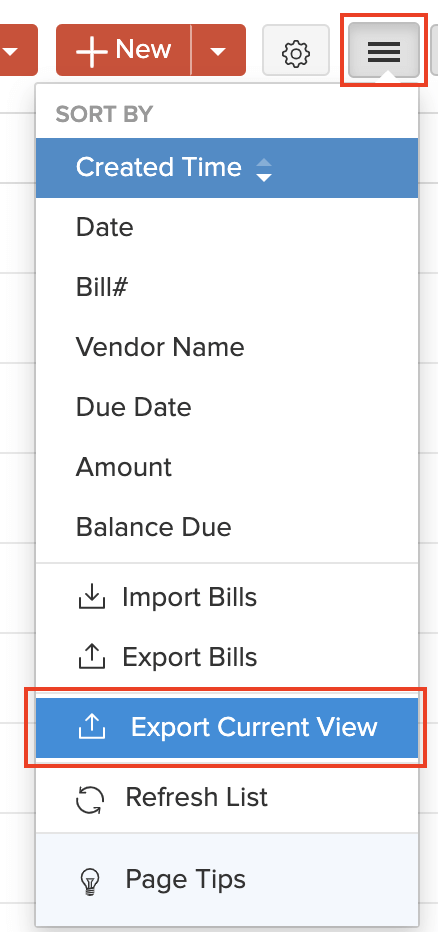 Export Current View