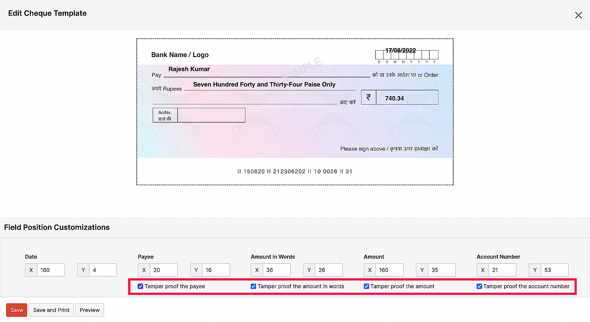 pay via cheque