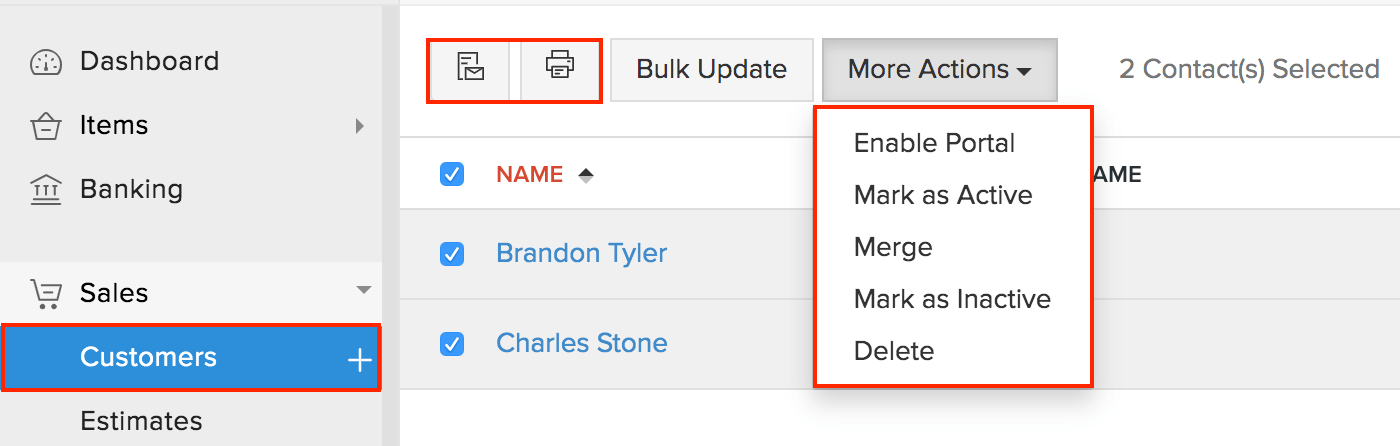 Bulk Actions