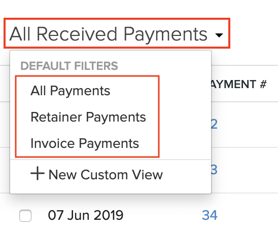 Filter Payments