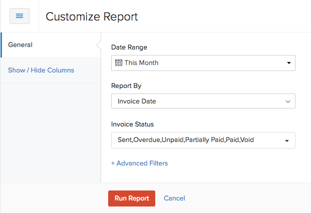 Customize Report