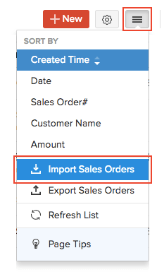 Import Sales Orders