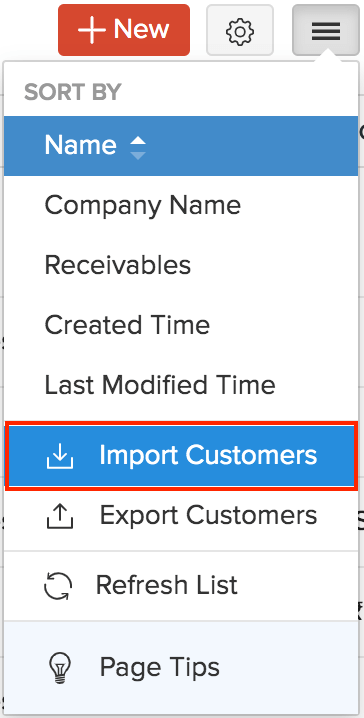 Import Customers