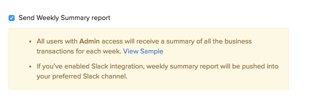 Weekly Summary Report