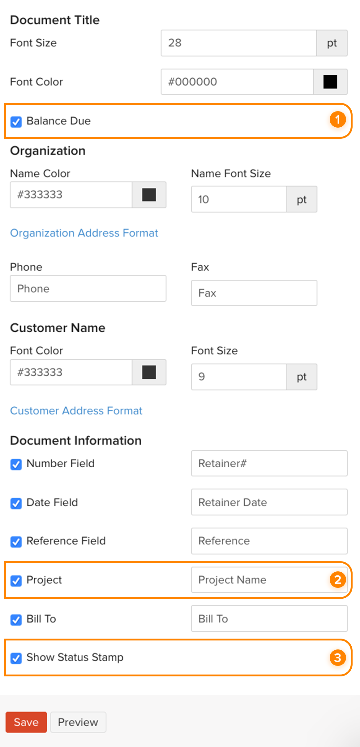 Template Retainer Invoices