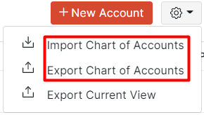 Import Chart of Accounts