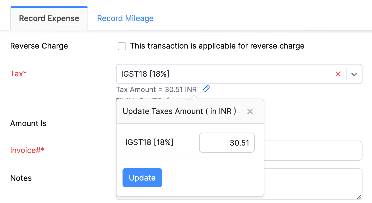 Recording expense for your transaction charges