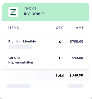 Generate invoices with ease | Zoho Billing