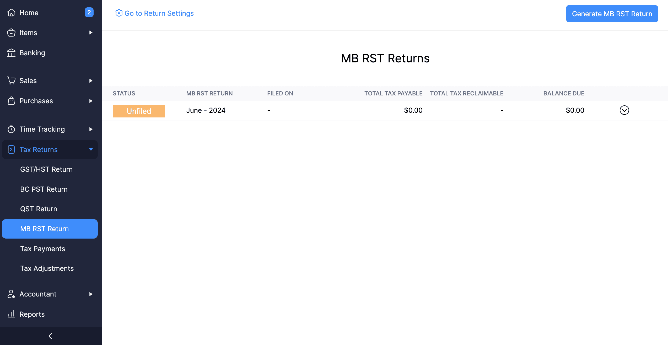 View Tax Return