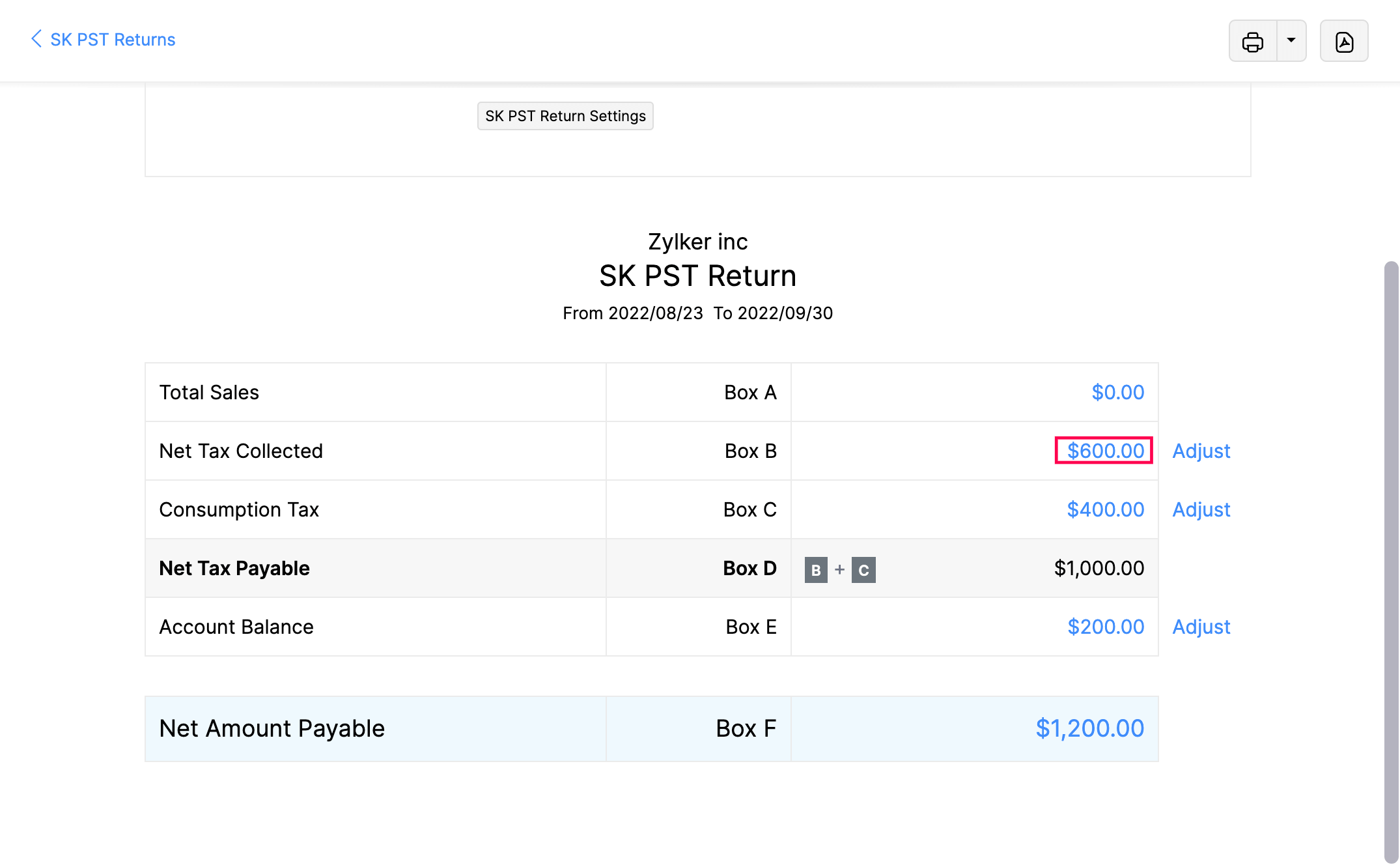 Tax Rate Details