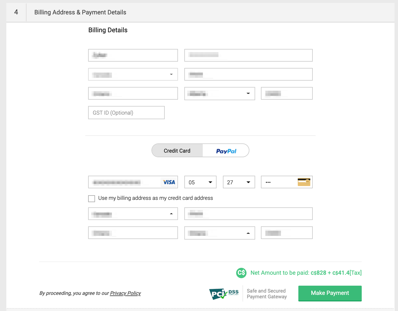 Payment Details