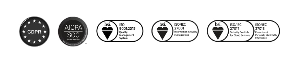Badges of different certifications