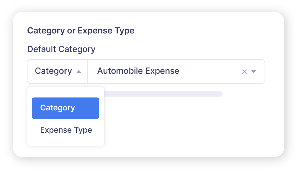Zoho Expense screen where rule is applied to categories or types