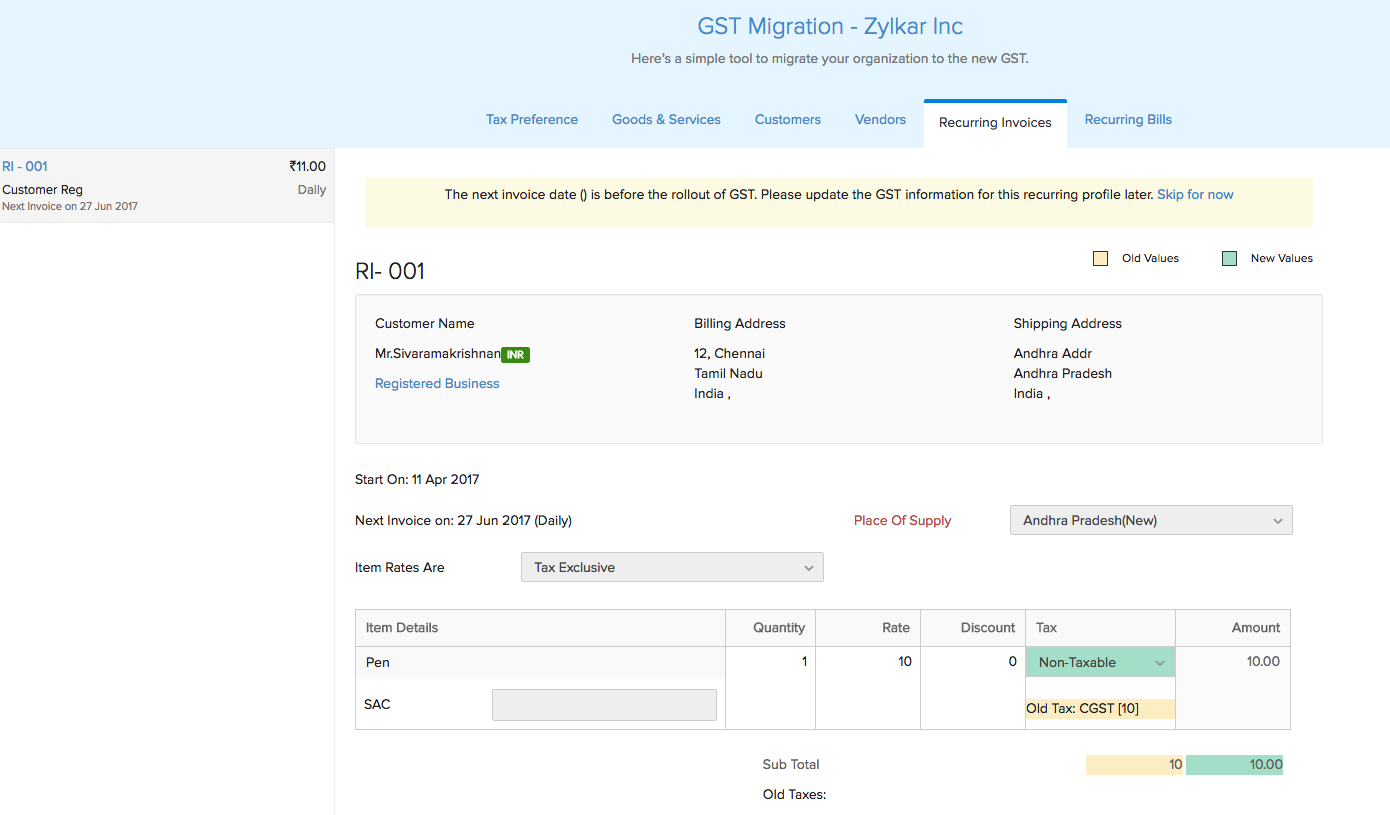 Enable GST Settings