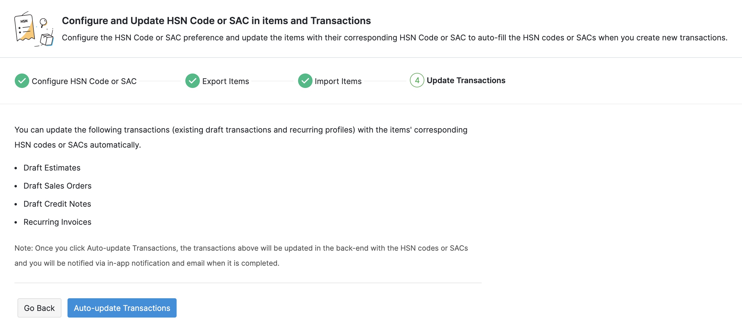 Auto-update Transactions