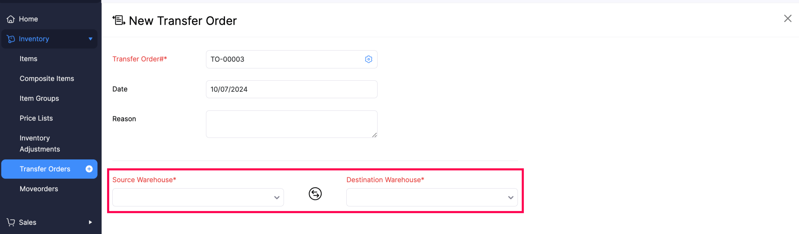 Transfer Orders