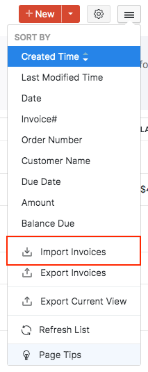 Invoice Import