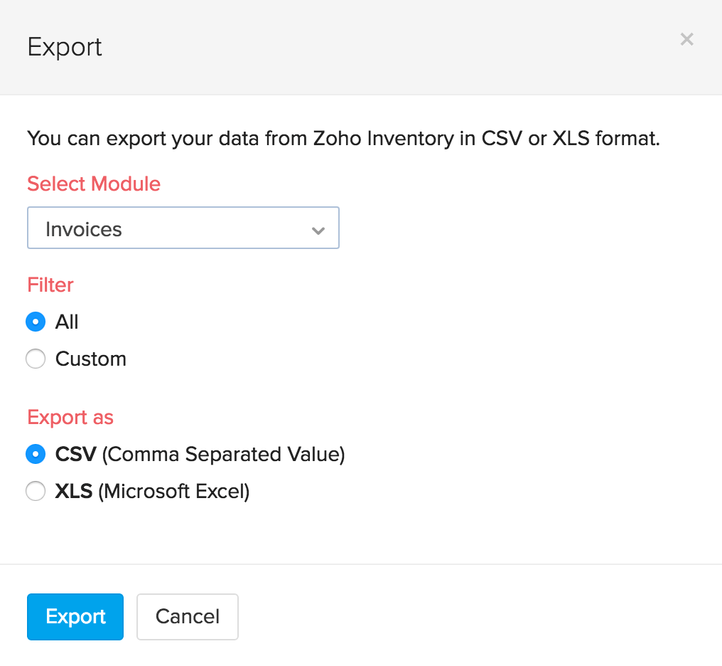 export page