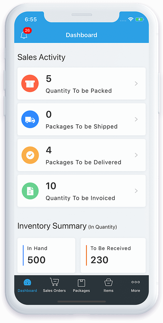 Mobile App - Zoho Inventory