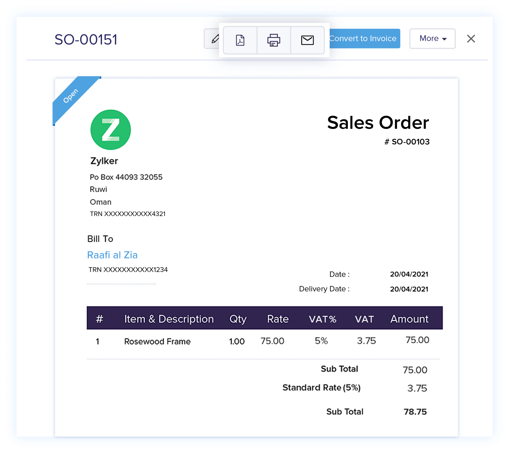 Create Copies of Sales Orders - Sales Order System | Zoho Books