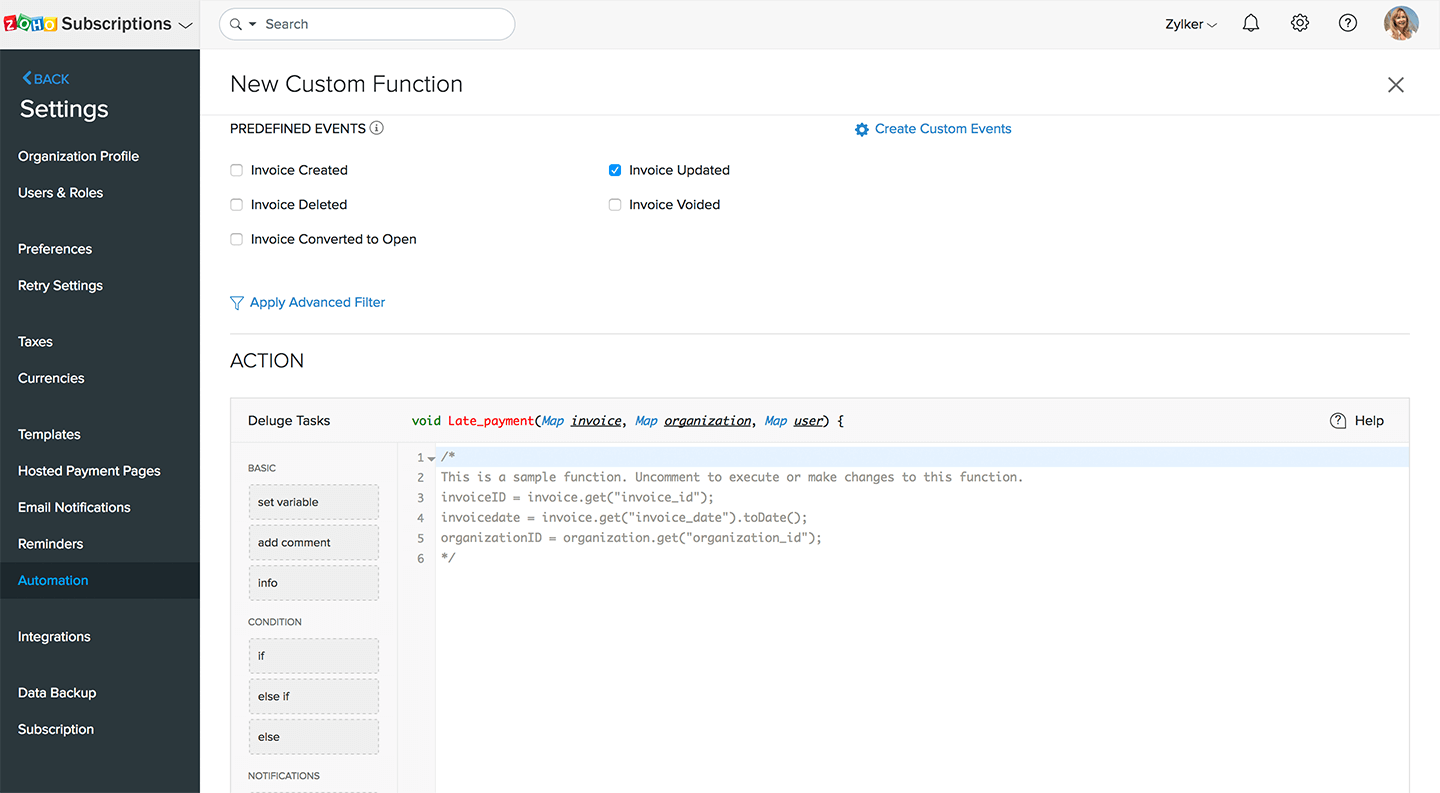 Adding a custom function