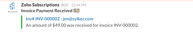 Invoice Payment Success