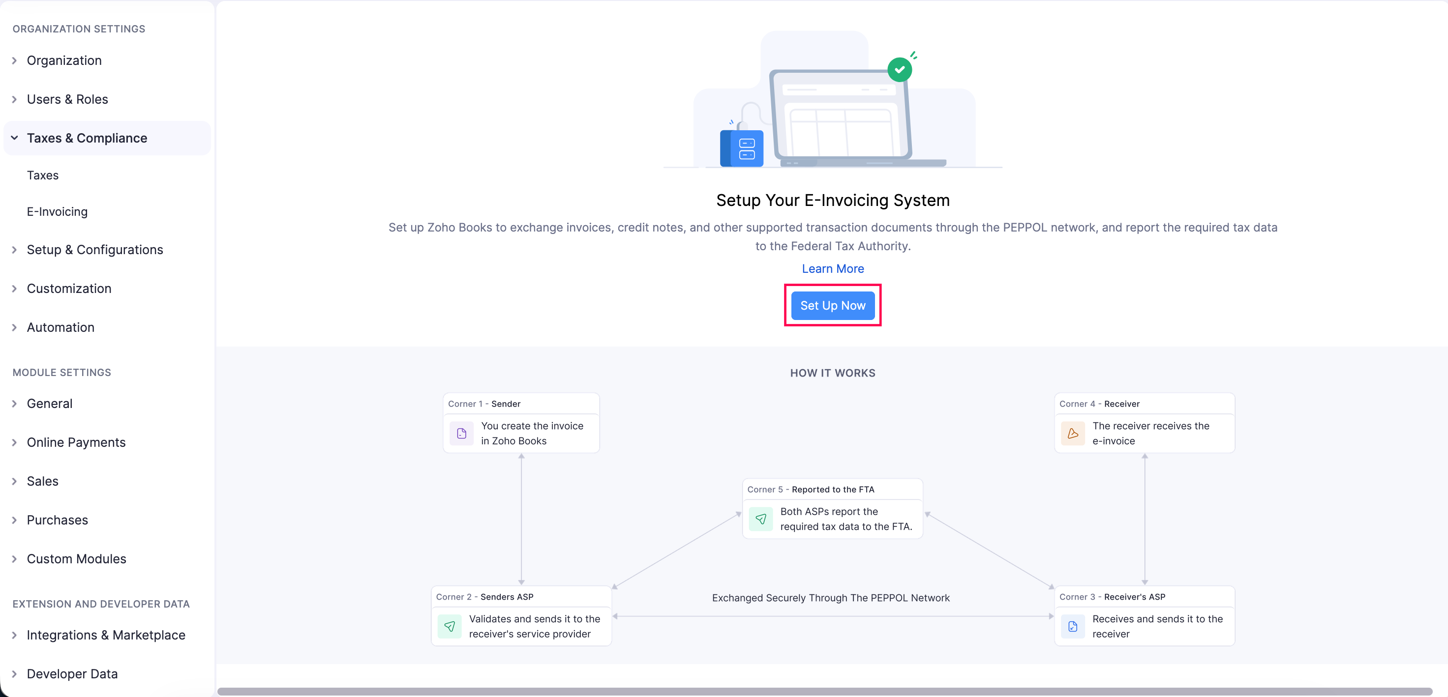 Setup E-Invoicing