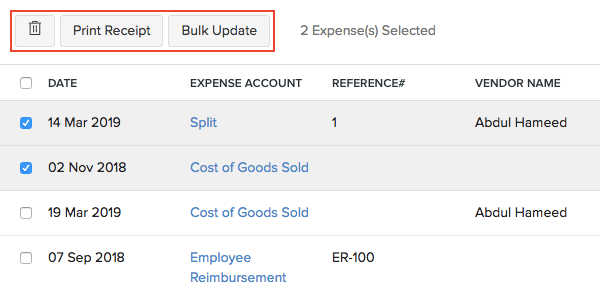 Bulk Actions