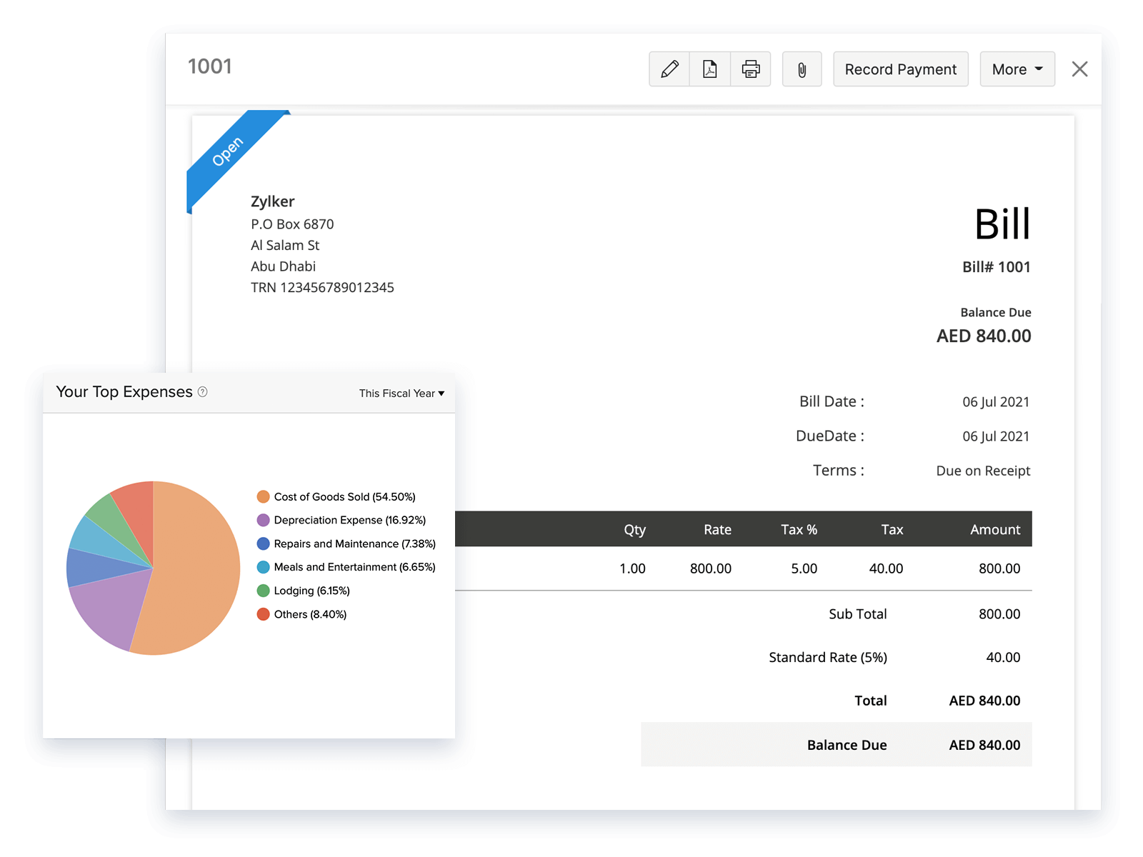 Expense Tracking - Small Business Accounting Software | Zoho Books