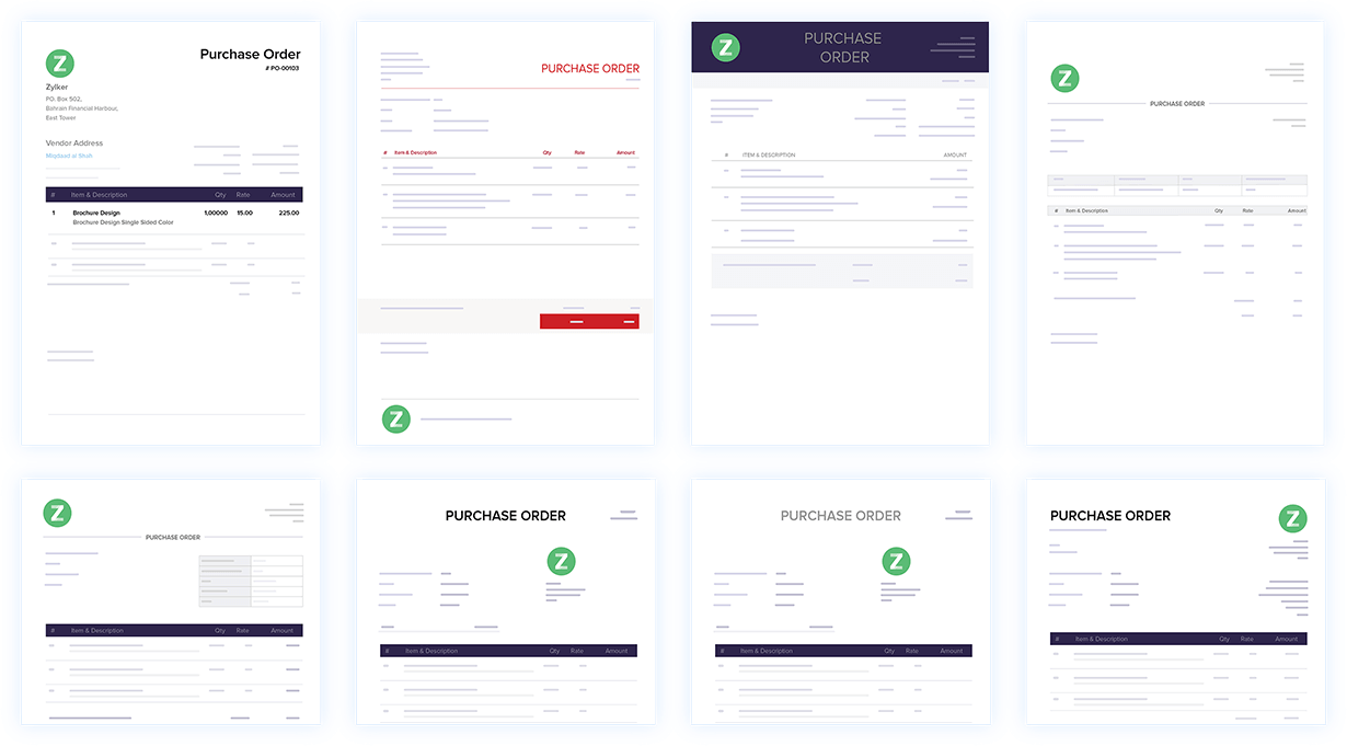 Customize Purchase Orders - Online Purchase Order Software | Zoho Books