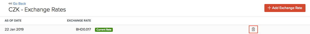 Delete Exchange Rates