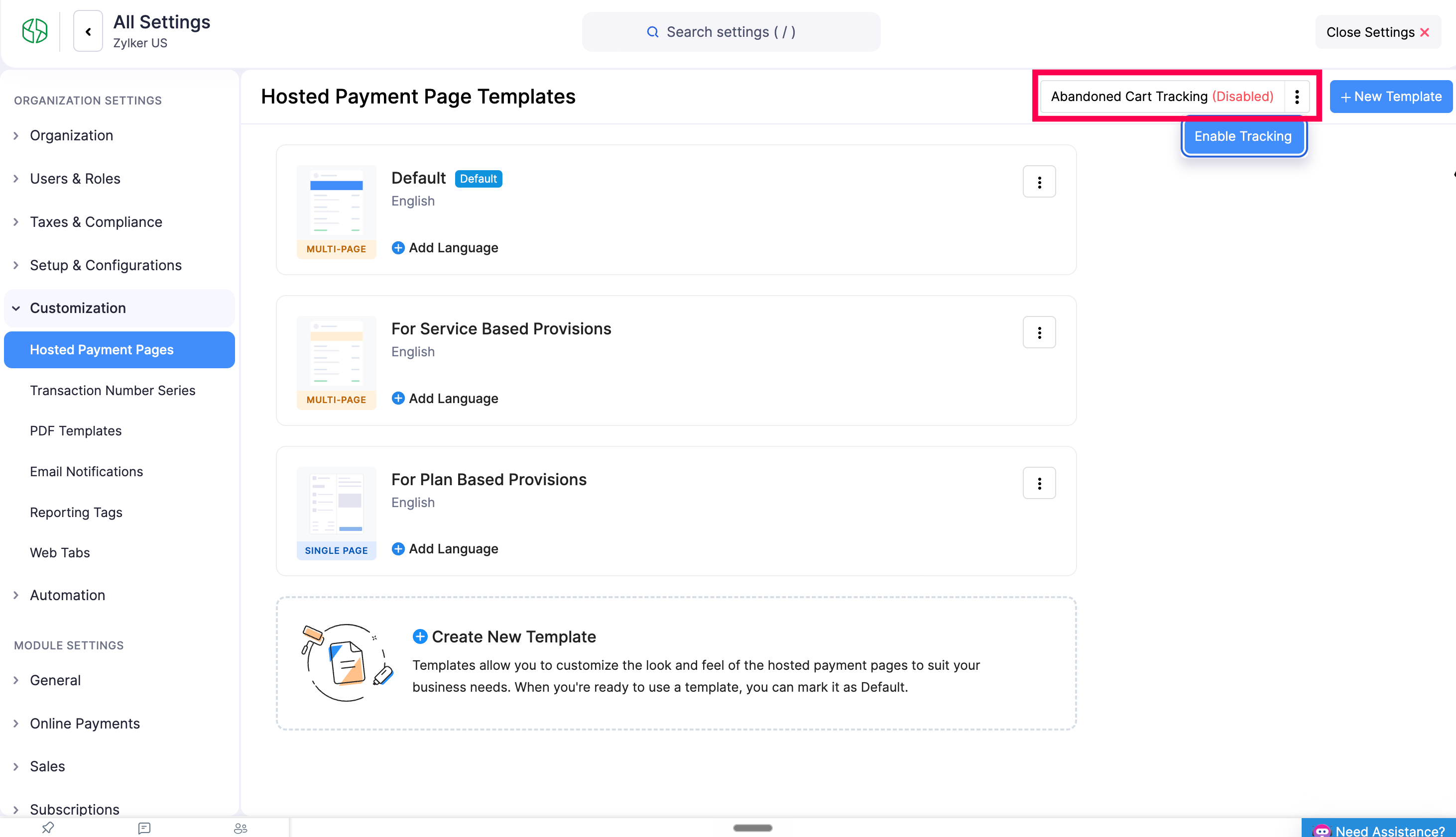 Enable Abandoned Cart Tracking