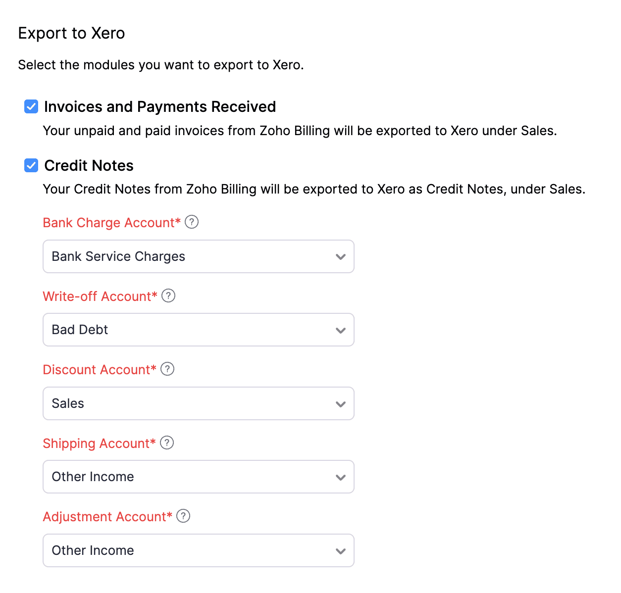 Export From Xero