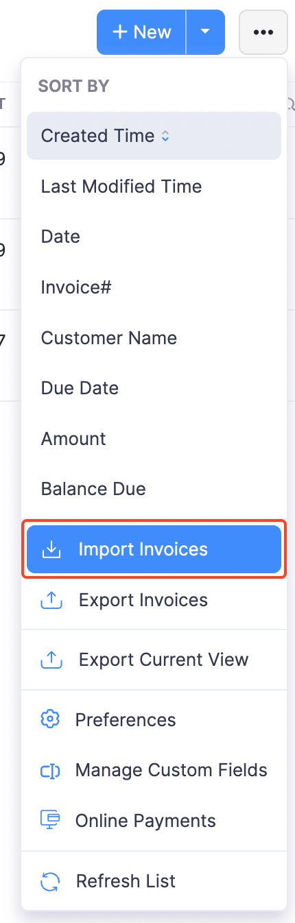Invoices - Import