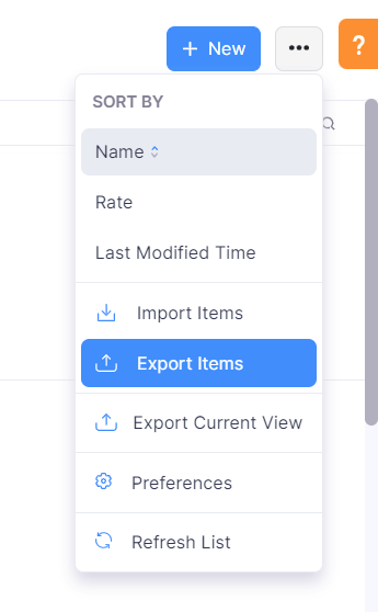 Export Items