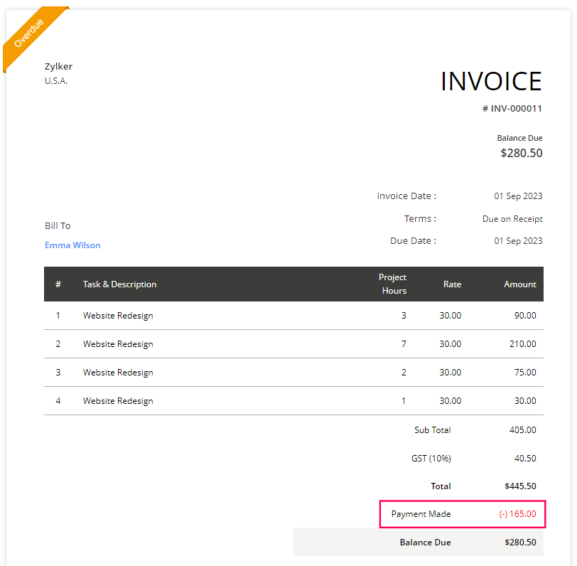 Payment View