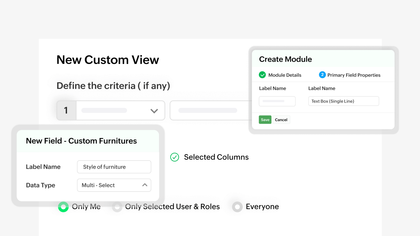 Create custom modules and custom fields | Zoho Billing