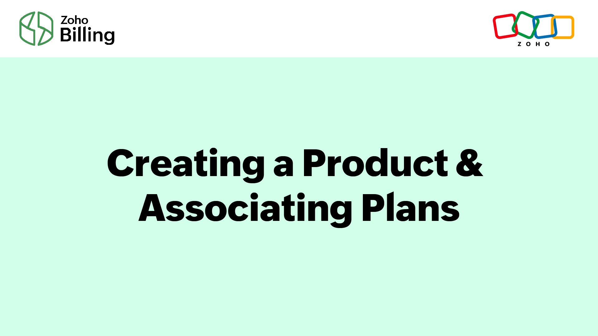 Creating a Product & Associating Plans