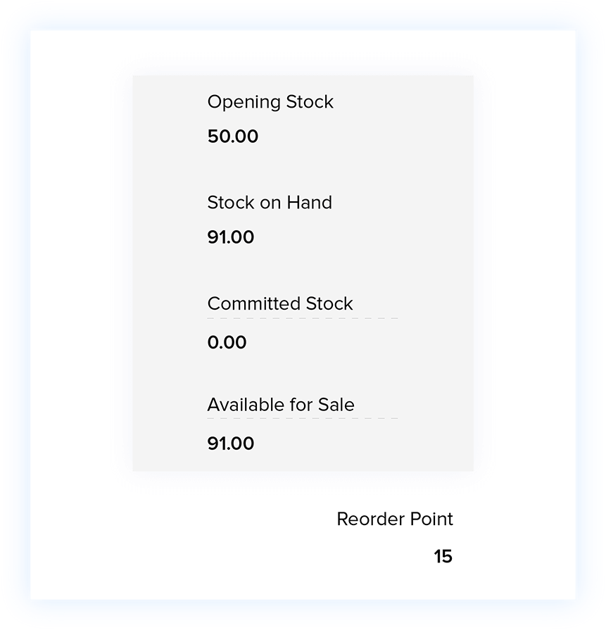 onitor Stock Levels - Accounting Software with Inventory Tracking | Zoho Books