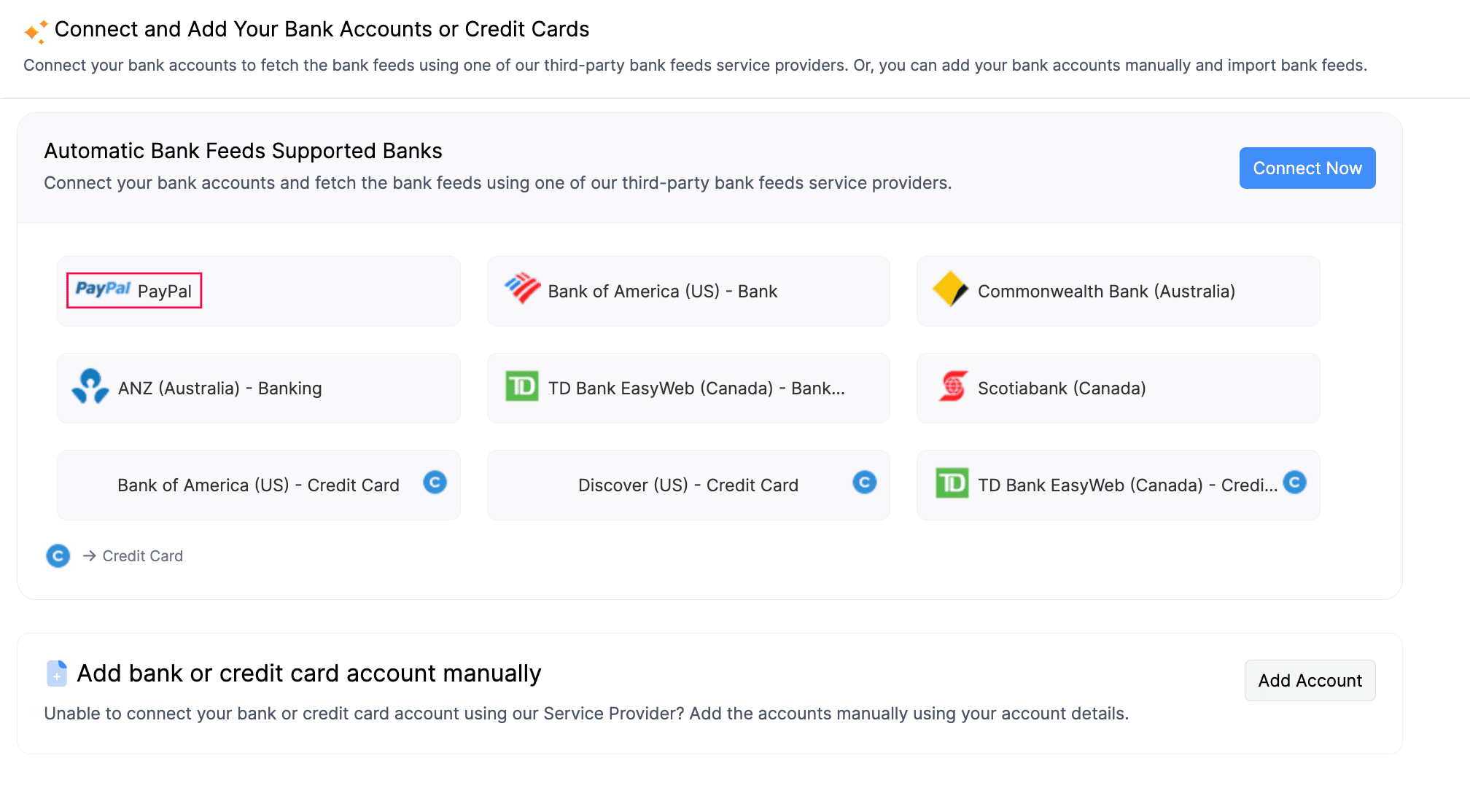 Connect with PayPal