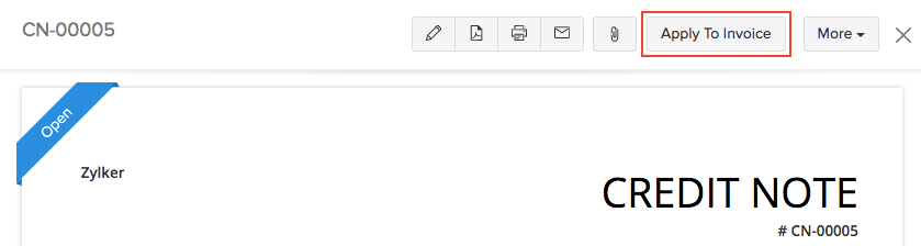 Apply to Invoice