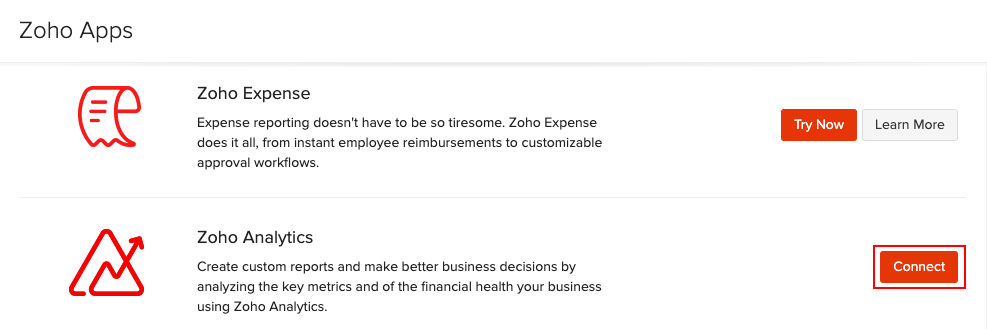 Connect with Zoho Analytics