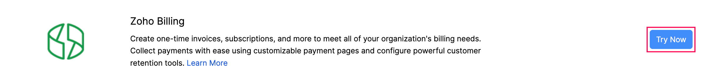 Integrate Zoho Billing