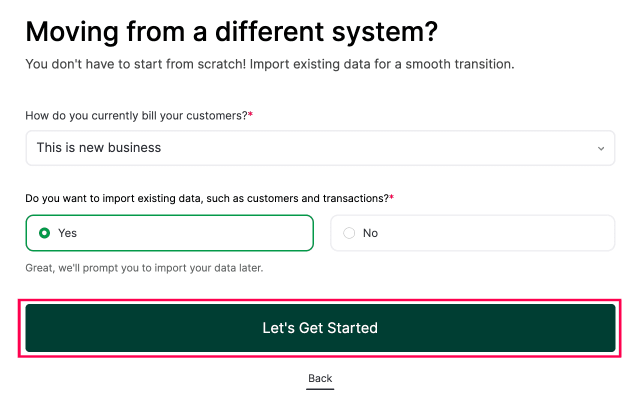 Moving from a different system page