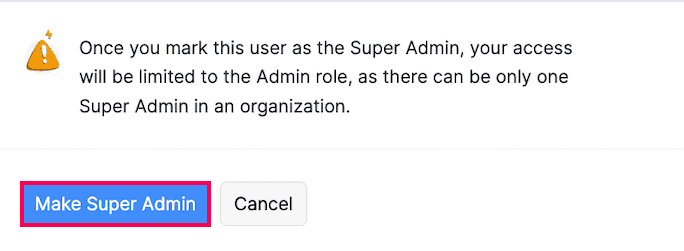 Mark as Super Admin