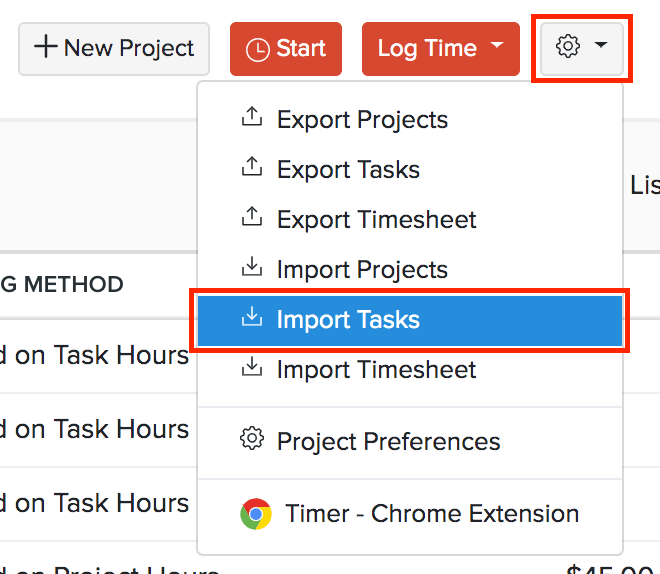 Import Tasks