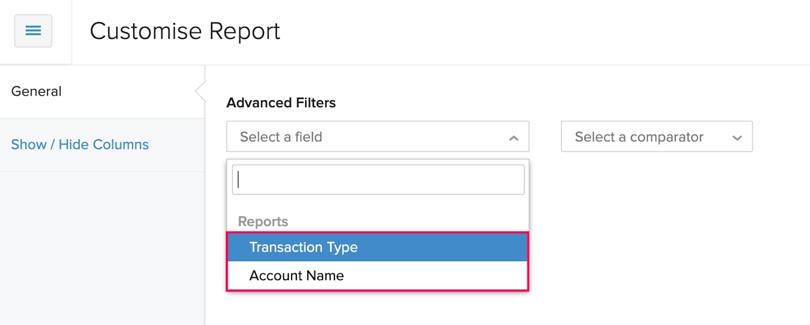 Customize Project Revenue Summary