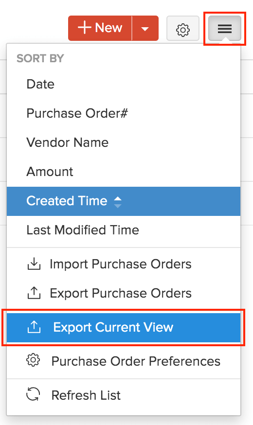 Export Custom View