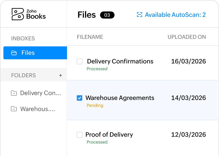 Store eCommerce bills receipts contracts and tax documents